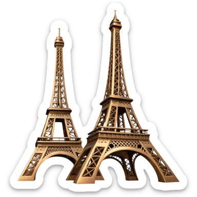 la Tour Eiffel qui fait un bisous  sticker