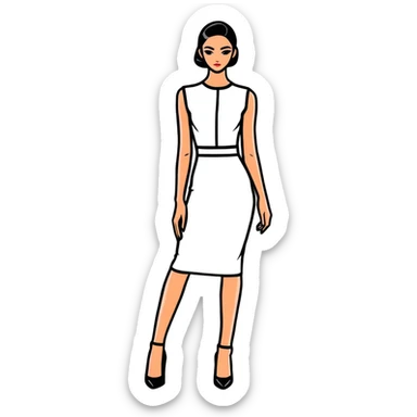 fashion runway model sticker