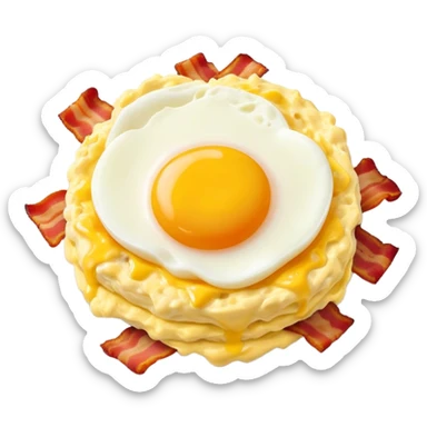 Egg scramble with bacon  sticker