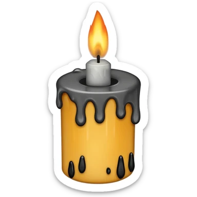 burnt out candle sticker