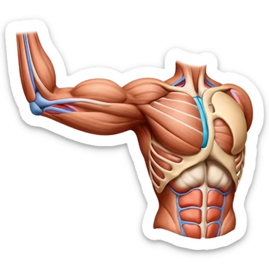 Elbow muscle anatomy sticker