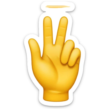 A iphone imoji of hand heart sticker