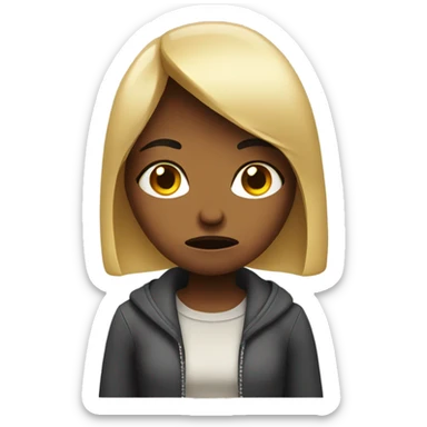 Annoyed girl sticker