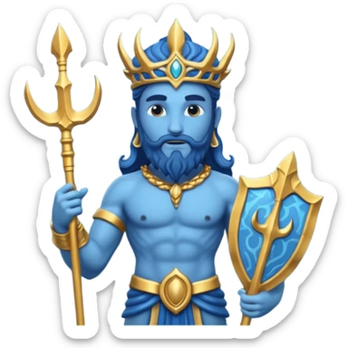 visnu god with Poseidon trident sticker