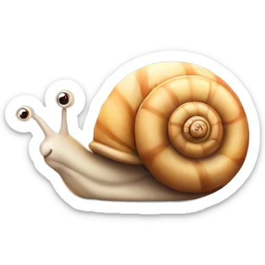 Bored cartoon snail sticker