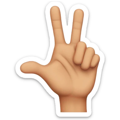 Hand Witz 3 Fingers up  sticker