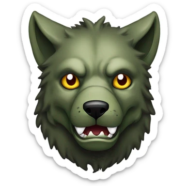 Dark black Musty green olive gray brown camo wolf zombie face dragon face maroon sticker