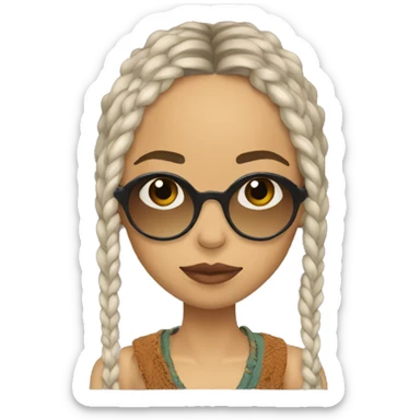 Zoe Kravitz, Portrait, Hippie Clothes sticker