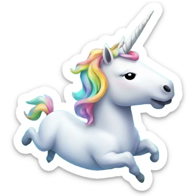Unicorn floating in a pool  sticker