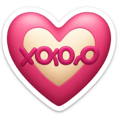 Xoxo heart sticker