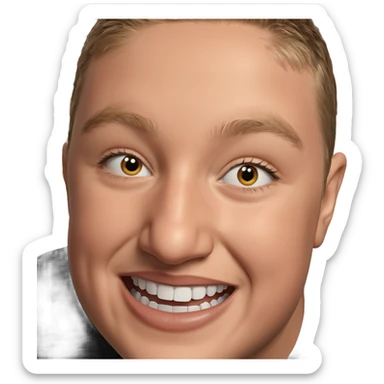 smiling boy portrait realism sticker