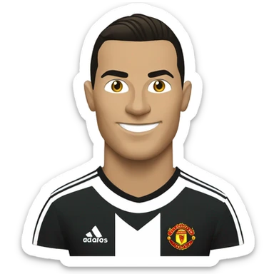 cristiano ronaldo à manchester unite en 2008 sticker