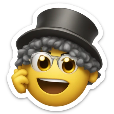 Goofball with a fan hat sticker