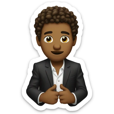 A perdón doing a dap sticker