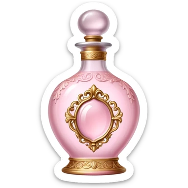 Pale pink rococo potion bottle  sticker