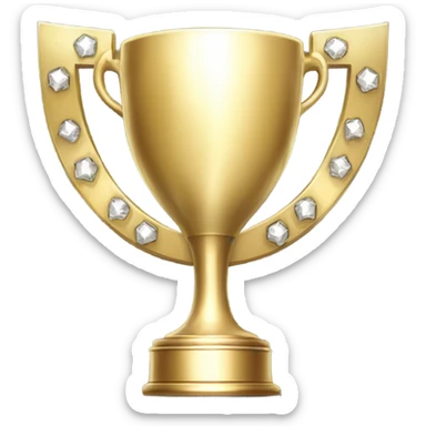 A trophy with sparkling highlights sticker