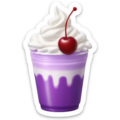 Purple milkshake sticker