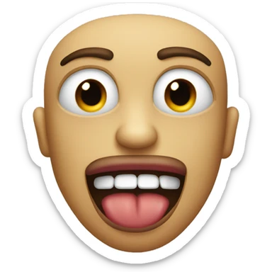 an emoji biting its lip  sticker