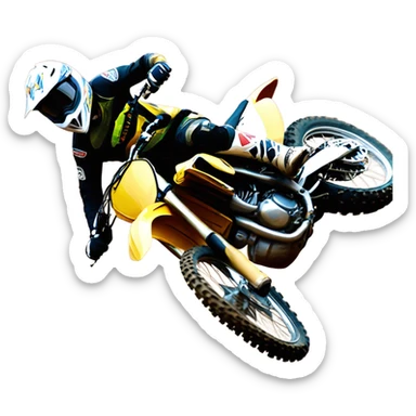 Dirt bike jumps sticker