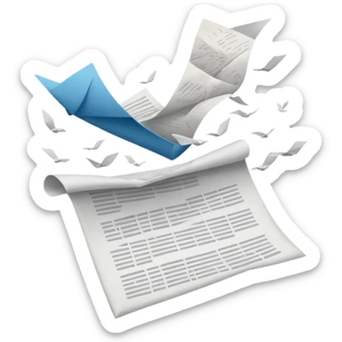 documents in the air sticker