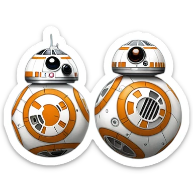 R2-D2 and BB-8 sticker
