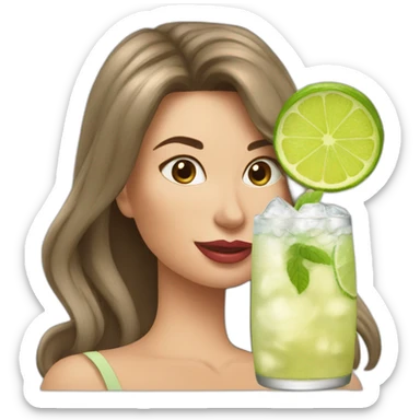 Belle femme boit un moscow mule sticker