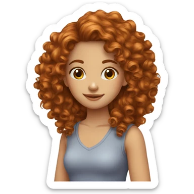 two--girls-best-friends-dark hair curly- ginger hair curly sticker