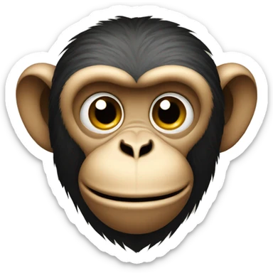 Monkey with across  sticker