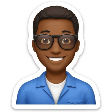 Sunglasses, black guy sticker