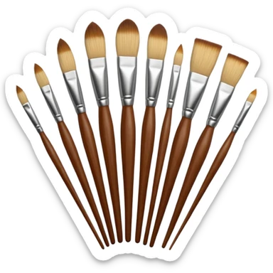 artist brushes sticker