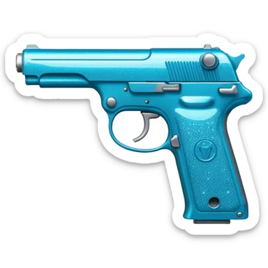 glitter blue cian gun sticker