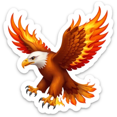 Make a egale with the fire on his body and wing sticker