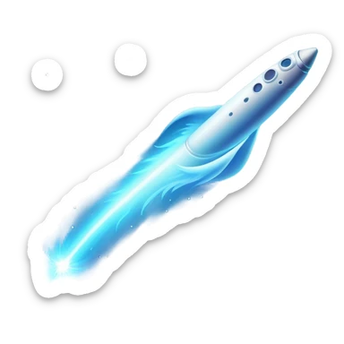  Cinematic Realistic Comet – A breathtaking image of a comet traveling through the cosmos, its icy nucleus releasing a brilliant, sweeping tail of glowing gas and dust. The light of distant stars refracts through the trail, creating a mesmerizing cosmic display. sticker