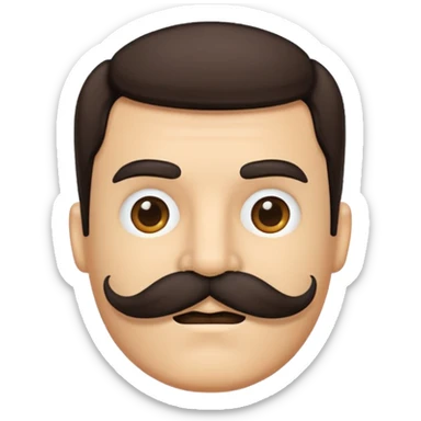 mustache only sticker