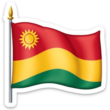 Create a Kurdistan flag  sticker