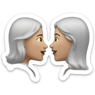 Deux personnes se font des bisous sticker