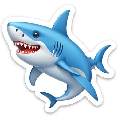 Un tiburón con sapatillas  sticker