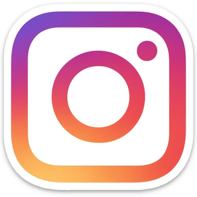 instagram logo, modern, flat, vibrant colors, color icon style sticker