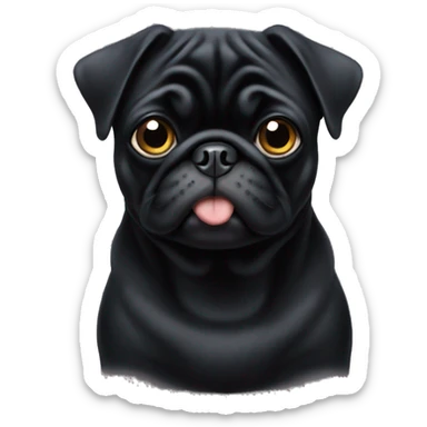 black pug sticker