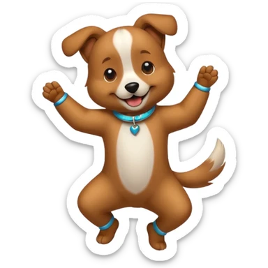 Perro bailando  sticker