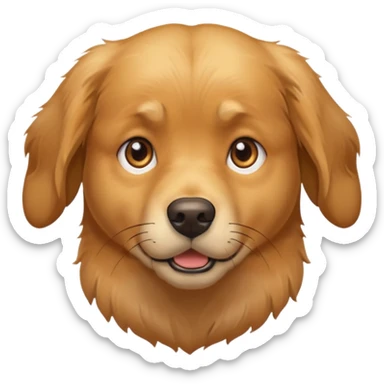 I want an emoji of a goldenretriever who is scared sticker