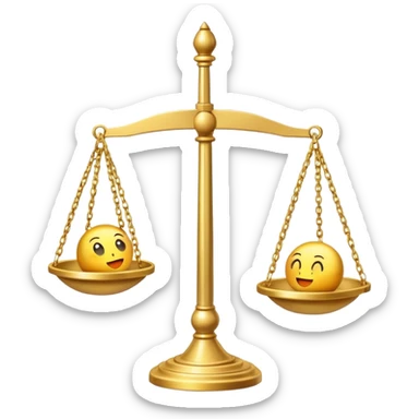 Crea un emoji de una balanza coquete femenina  sticker