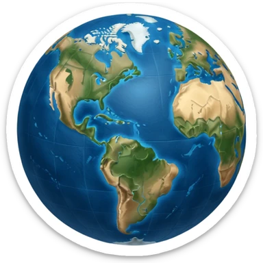 earth globe sticker