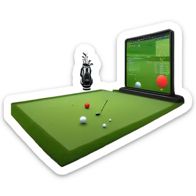 Golfing simulator sticker