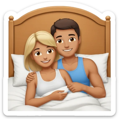 Masculine women spooning in bed sticker