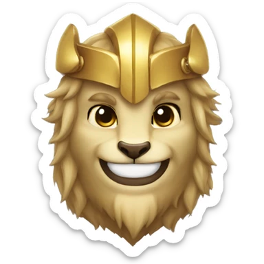 leonin paladin smiling sticker