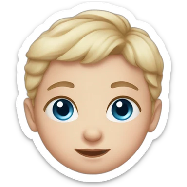 blue-eyed newborn sticker