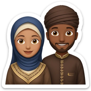Muslim couple  sticker