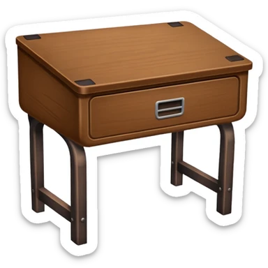 brown school desk sticker