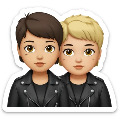 Two Chubby butch lesbians ugly as hell sticker